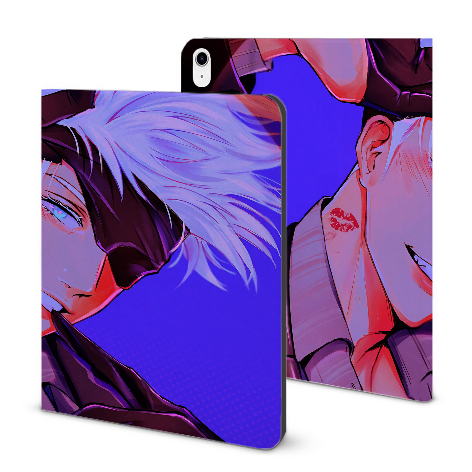 （画像用） 呪術廻戦 Jujutsu Kaisen IPad ケース ブック型 PUレザー TPU 耐衝撃 軽量 薄型 ペン収納なし 全面保護 IPad 各モデル対応